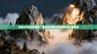 手机VPN包月服务，便利与风险并存的数字生活选择