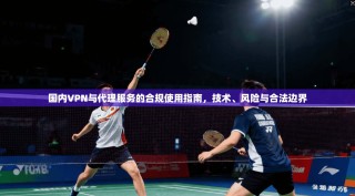国内VPN与代理服务的合规使用指南，技术、风险与合法边界