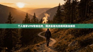 个人独享VPN专线台湾，技术实现与合规风险全解析