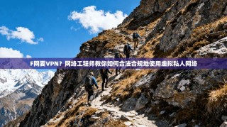 F网要VPN？网络工程师教你如何合法合规地使用虚拟私人网络