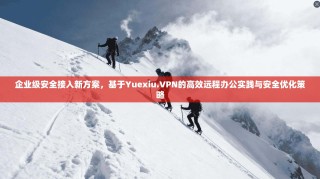 企业级安全接入新方案，基于Yuexiu.VPN的高效远程办公实践与安全优化策略