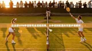 企业级VPN申请账号全流程指南，从申请到配置的完整步骤解析