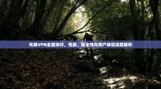 光线VPN全面测评，性能、安全性与用户体验深度解析