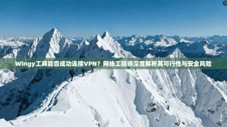 Wingy工具能否成功连接VPN？网络工程师深度解析其可行性与安全风险