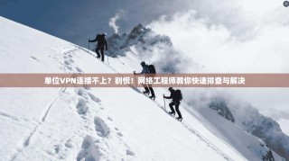 单位VPN连接不上？别慌！网络工程师教你快速排查与解决