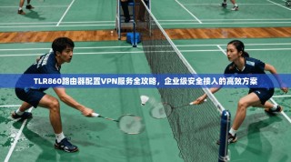 TLR860路由器配置VPN服务全攻略，企业级安全接入的高效方案