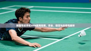 韩国节点手机VPN使用指南，安全、稳定与合规性解析