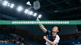 如何合法合规地使用国内VPN服务保障网络访问安全与效率
