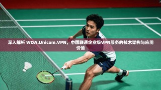 深入解析 WOA.Unicom.VPN，中国联通企业级VPN服务的技术架构与应用价值