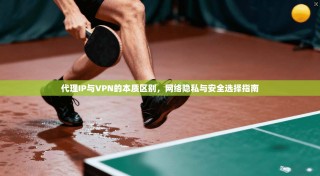 代理IP与VPN的本质区别，网络隐私与安全选择指南